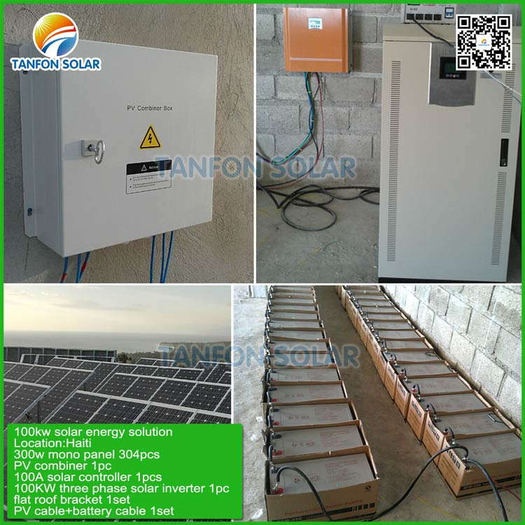 3 phase PV photovoltaic system 100kw solar panel installation