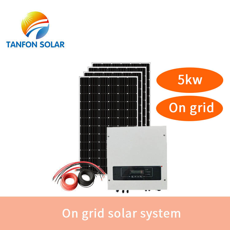 5KW on grid solar system sale power save electricity bill in daytime