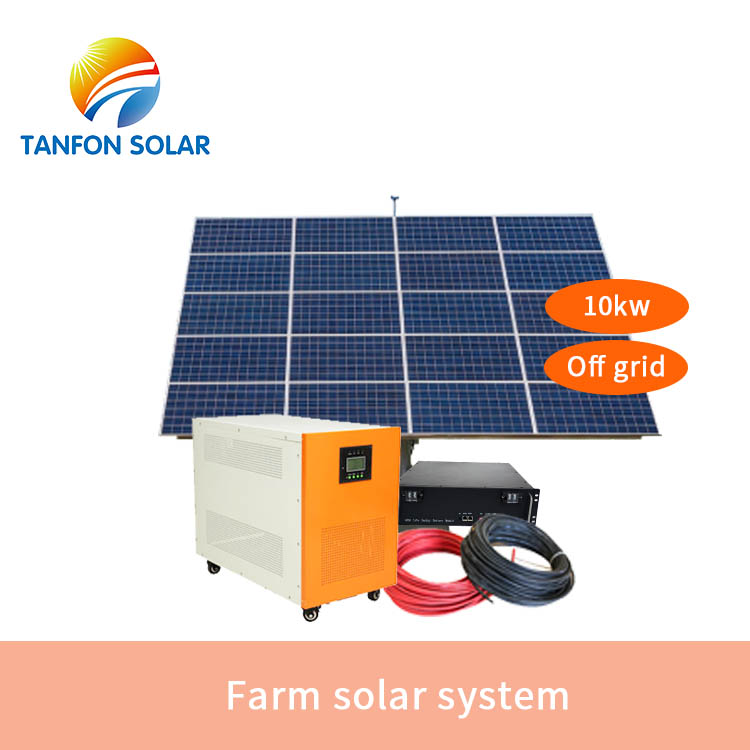 Farm use solar system 10kw with lithium or gel battery design