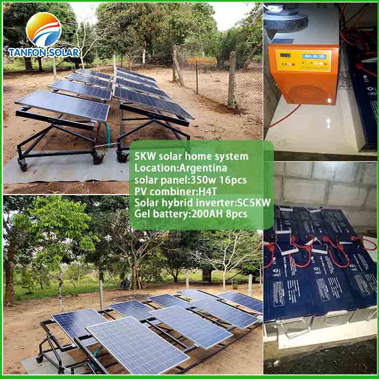  Argentina 5kw solar system home with moveable bracket