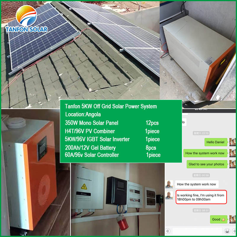 Angola 5kw off grid solar system for home