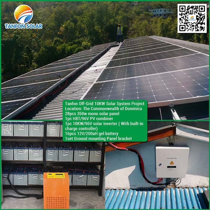 Commonwealth of Dominica 10kw solar power battery system project
