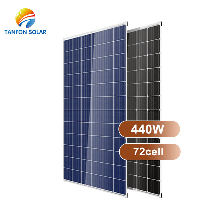 wholesale low price 440watt monocrystalline 72 cells solar panel