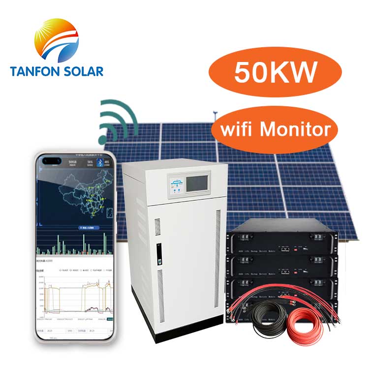 50 kW / h solar kit The supply network is 220V three-phase 60 Hz 