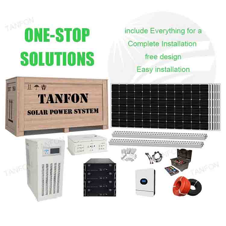 Full set off grid solar system 95kw for whole house electricity photovoltaic