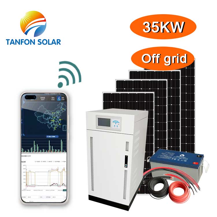 Off Grid Solar System 35kw 35kva With Battery Power Storage